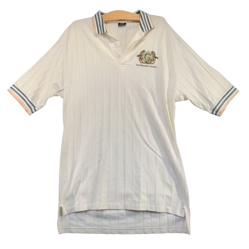 Dunbrooke Men's The BFGoodrich Company Polo Shirt White XXL Vintage USA